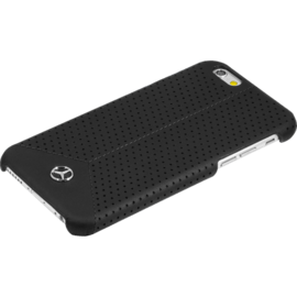Mercedes Benz Pure Line Coque cuir perfor&eacute; veritable pour Apple iPhone 6/6s, Noir