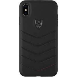 Case Ferrari Quilted Genuine leather case for Apple iPhone XS Max, Black