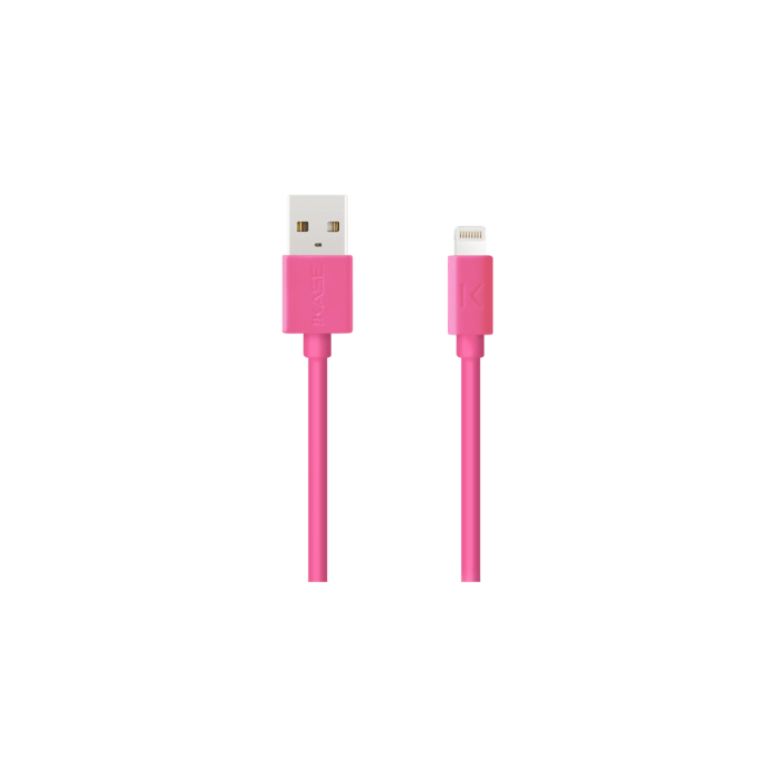 C&acirc;ble Lightning certifi&eacute; MFi Apple Charge/Sync (2M), Pink Bonbon