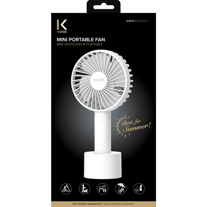 Mini Portable Fan Bright White The Kase