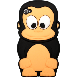 Coque pour Apple iPhone 4/4S, silicone Singe Noir