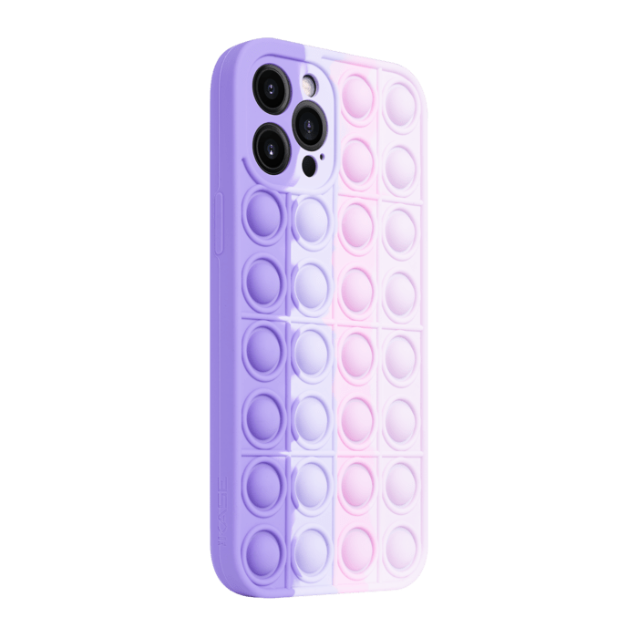 Coque Popping Bubble pour Apple iPhone 12 Pro Max, Bleu Vert