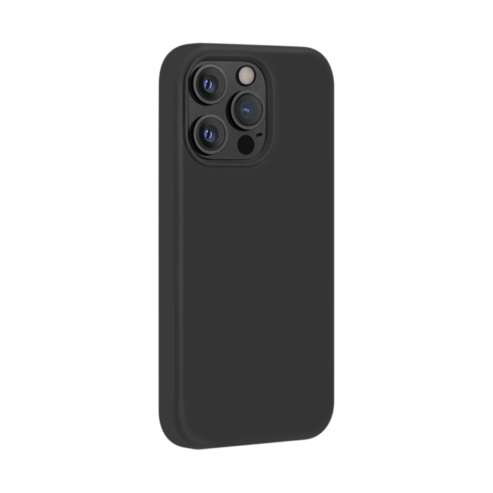 Coque en Gel de Silicone Doux pour Apple iPhone 13 Pro, Noir satin