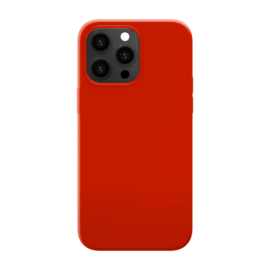 Coque antichoc en gel de silicone doux pour Apple iPhone 14 Pro Max, Rouge Ardent
