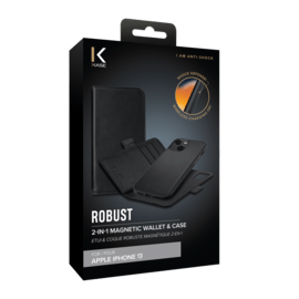 Etui & Coque robuste magn&eacute;tique 2-en-1 pour Apple iPhone 13, Noir Onyx