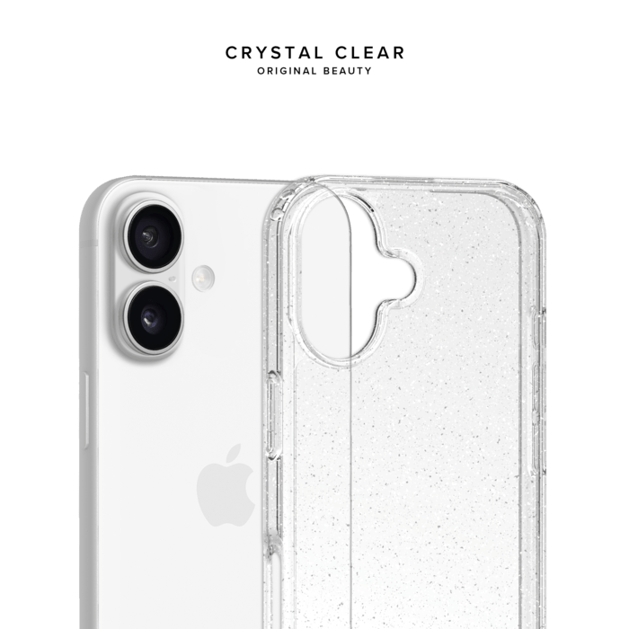 Coque hybride &eacute;tincelante invisible GEN 2.0 83% de plastique recycl&eacute; pour Apple iPhone 17, Transparente