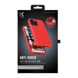 Coque antichoc en gel de silicone doux pour Apple iPhone 13 Pro Max, Rouge Ardent