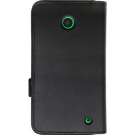 Coque clapet aimantée avec pochette CB pour Nokia Lumia 630, Noir