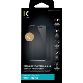 Protection d'&eacute;cran premium en verre tremp&eacute; pour Wiko Lenny2, Transparent