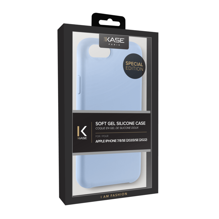 (Edition spéciale) Coque en gel de silicone doux pour Apple iPhone 7/8/SE 2020/SE 2022, Lilas Bleu