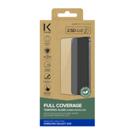 Protection d'&eacute;cran en verre tremp&eacute; (60% verre tremp&eacute; recycl&eacute;) pour Samsung Galaxy S25 5G, Noir