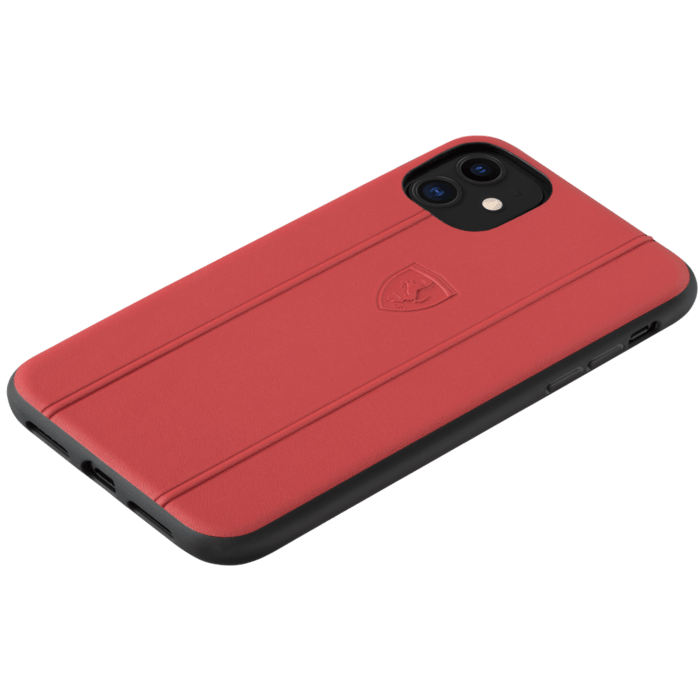 Ferrari Off Track Genuine Leather Case For Apple Iphone 11 Red Apple Iphone 11 The Kase