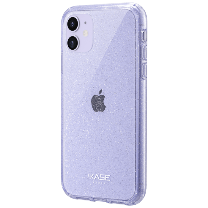 Coque hybride &eacute;tincelante invisible pour iPhone Apple 11, Violet