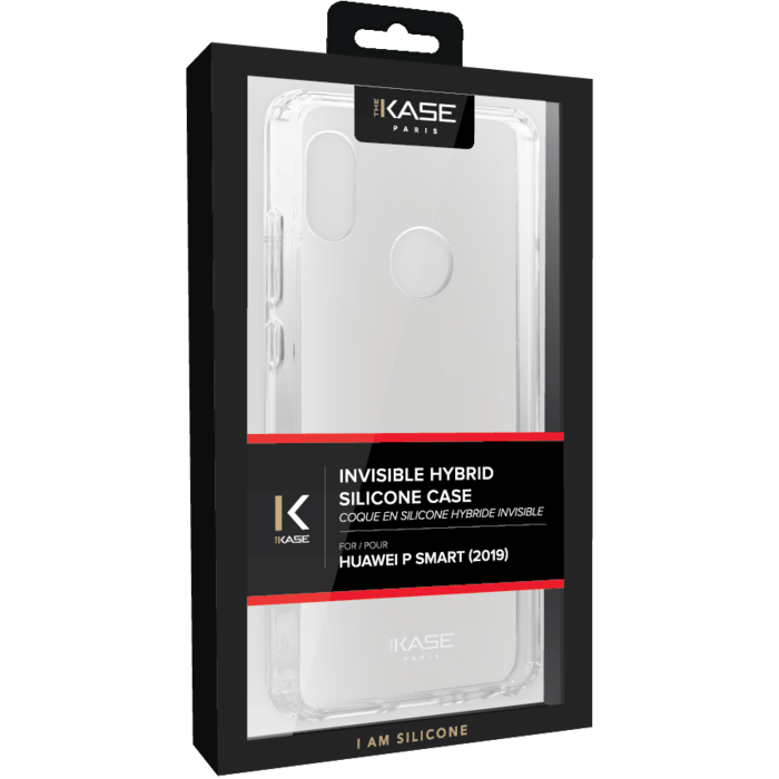 Coque hybride invisible pour Huawei P smart 2019, Transparente