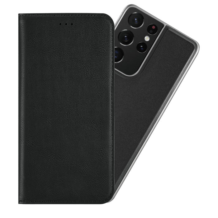 Etui et Coque slim magn&eacute;tique 2-en-1 GEN 2.0 pour Samsung Galaxy S21 Ultra 5G, Noir