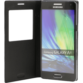 Etui &agrave; clapet avec Window View pour Samsung Galaxy A5, Noir