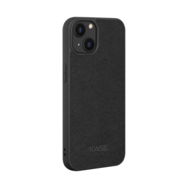Coque en Su&egrave;de Alcantara pour Apple iPhone 13, Noir Minuit