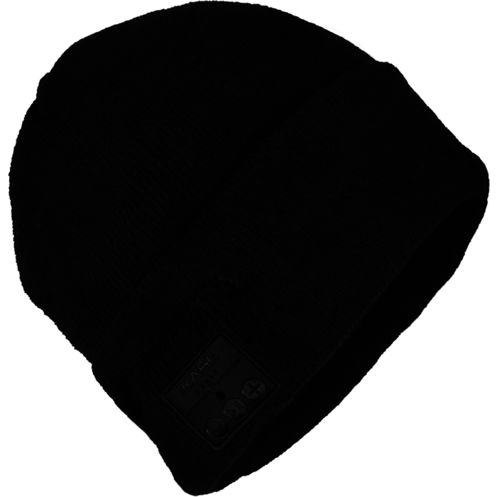 Casque Bluetooth Bonnet maille c&ocirc;tel&eacute;e, Noir