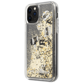 Custodia charms galleggiante Bling Bling Karl Lagerfeld Bling per Apple iPhone 11 Pro, oro