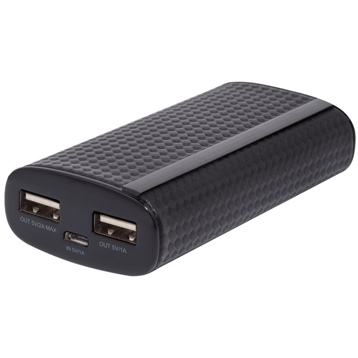 Batterie Externe Fashionista, 5600 mAh, Noir Graphite