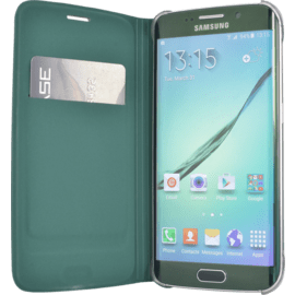 Etui à clapet pour Samsung Galaxy S6 Edge, Vert Émeraude
