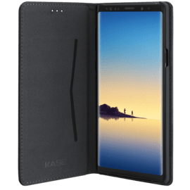 Coque clapet folio avec fente pour cartes & support pour Samsung Galaxy Note9, Noir