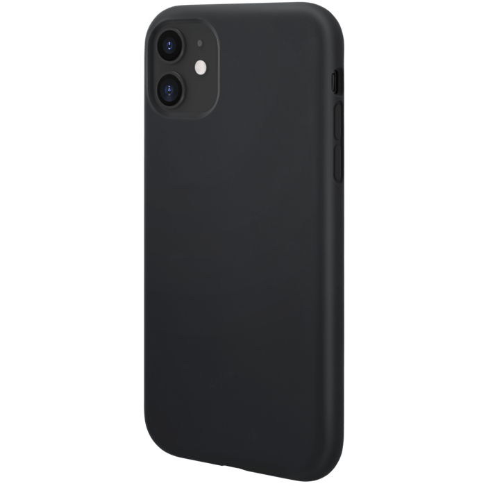 Anti-Shock Soft Gel Silicone Case for Apple iPhone 11, Satin Black