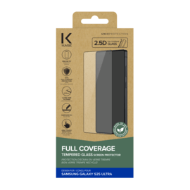 Protection d'&eacute;cran en verre tremp&eacute; (60% verre tremp&eacute; recycl&eacute;) pour Samsung Galaxy S25 Ultra 5G, Noir