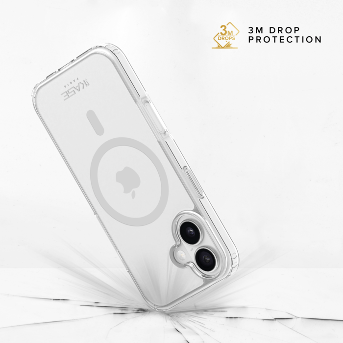 Coque Antibact&eacute;rienne Antichoc Magn&eacute;tique Invisible Fabriqu&eacute; Avec du 75% Plastique Recycl&eacute; pour Apple iPhone 17, Transparente