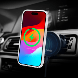 Coque antibact&eacute;rienne antichoc magn&eacute;tique invisible pour Apple iPhone 15, Transparente