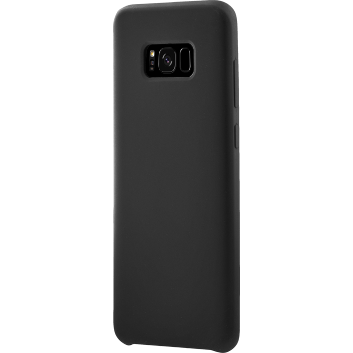 Coque en Gel de Silicone Doux pour Samsung Galaxy S8+, Noir satin