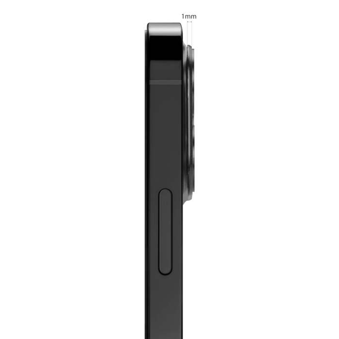 Protection en alliage métallique des objectifs photo pour Apple iPhone 12, Noir Onyx