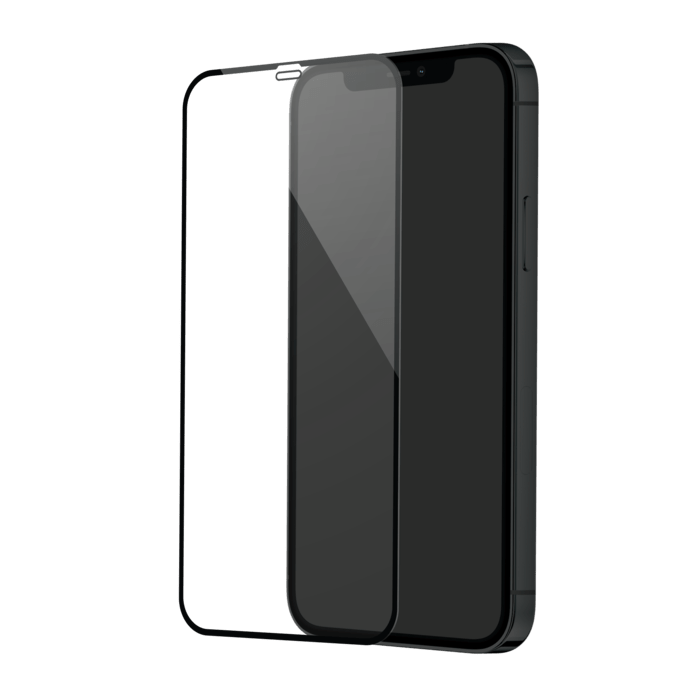 Protection d'écran en verre trempé (100% de surface couverte) pour Apple iPhone 12 Pro Max, Noir