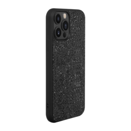 Coque Bling Strass pour Apple iPhone 14 Pro Max, Minuit Noir