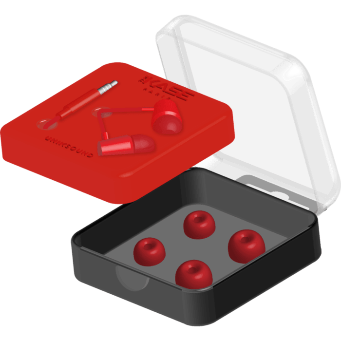 K Ecouteurs intra-auriculaires, Rouge Ardent