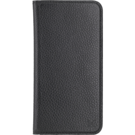 &Eacute;tui portefeuille en cuir v&eacute;ritable pour Apple iPhone X/XS, cuir de Veau Shrunken Noir