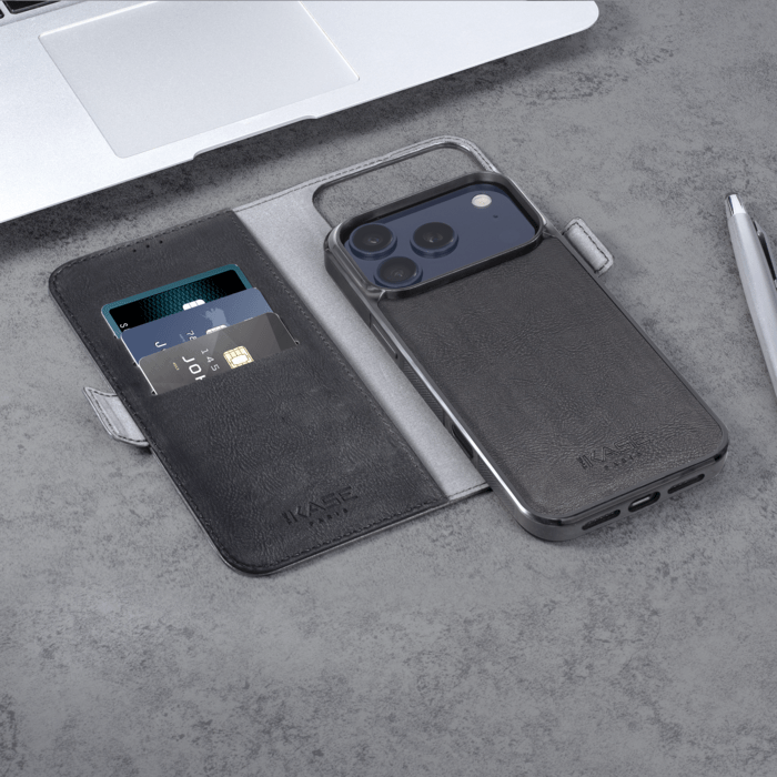 Etui & Coque robuste magn&eacute;tique 2-en-1 et fabriqu&eacute; avec un &eacute;tui en plastique recycl&eacute; pour Apple iPhone 17 Pro Max, Noir Onyx