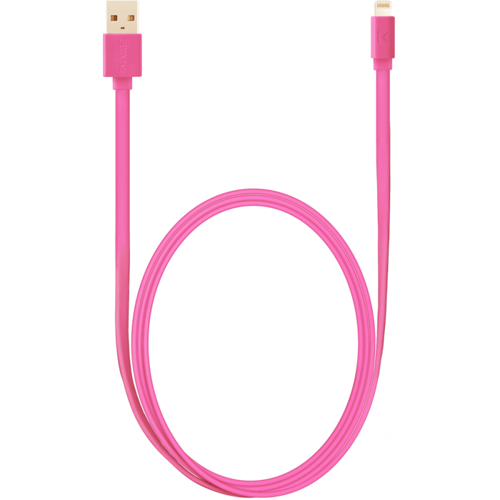 Câble Lightning certifié MFi Apple Charge/Sync (1M) Rose Bonbon