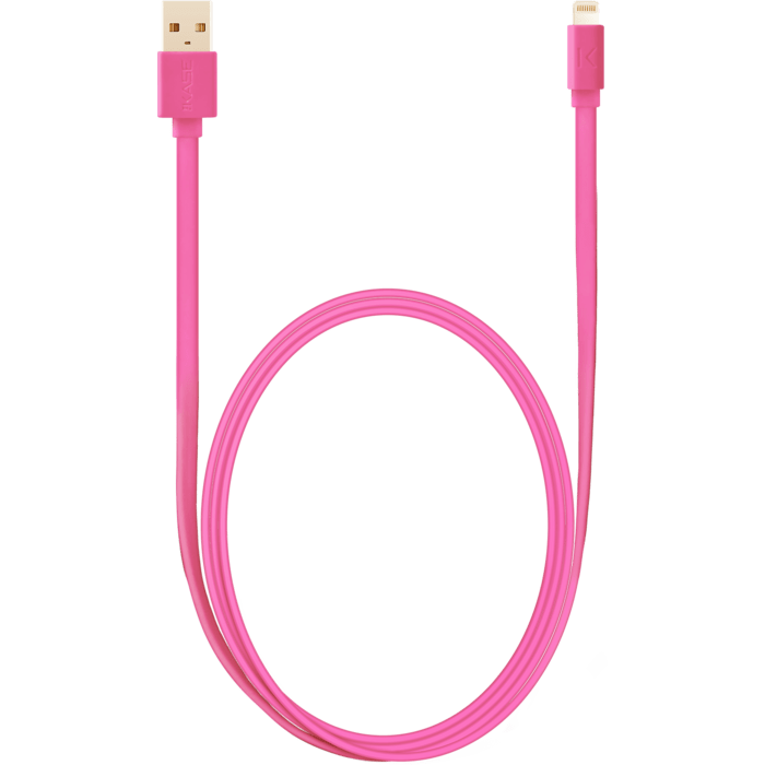 C&acirc;ble Lightning certifi&eacute; MFi Apple Charge/Sync (1M) Rose Bonbon