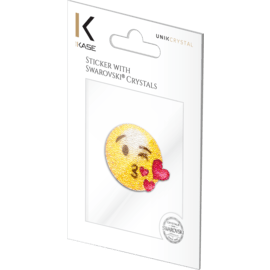 Adesivo a cristallo Swarovski® emoticon, Blowing Kiss