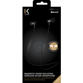Ear magnetica Auricolare stereo isolamento acustico wireless, Satin Black