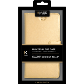 Coque clapet Universelle pour Smartphone (jusqu &agrave; 4.7 pouce), Dor&eacute;e