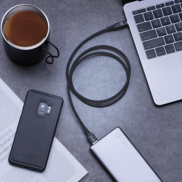 C&acirc;ble USB 3.1 Gen 2 charge rapide USB-C vers USB-A m&eacute;tallis&eacute; tress&eacute; Charge/sync (1M), Noir