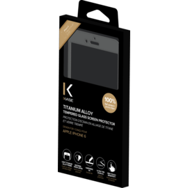 Protection d'écran en Alliage de Titane et verre trempé pour Apple iPhone 6/6s, Gris sidéral