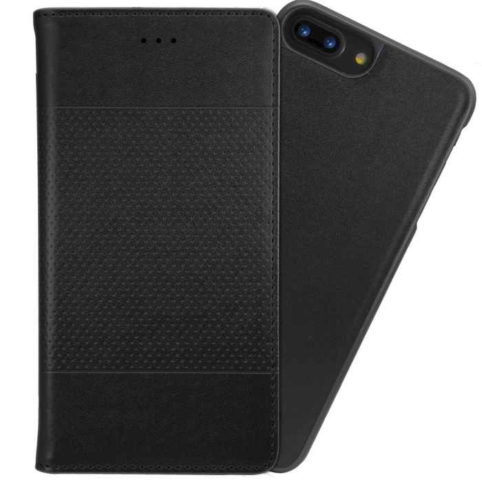 &Eacute;tui et Coque slim magn&eacute;tique 2-en-1 pour Apple iPhone 6 Plus/6s Plus/7 Plus/8 Plus, Noir