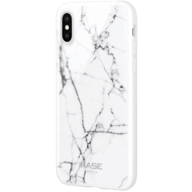 Coque effet marbr&eacute; pour Apple iPhone X/XS, Blanc