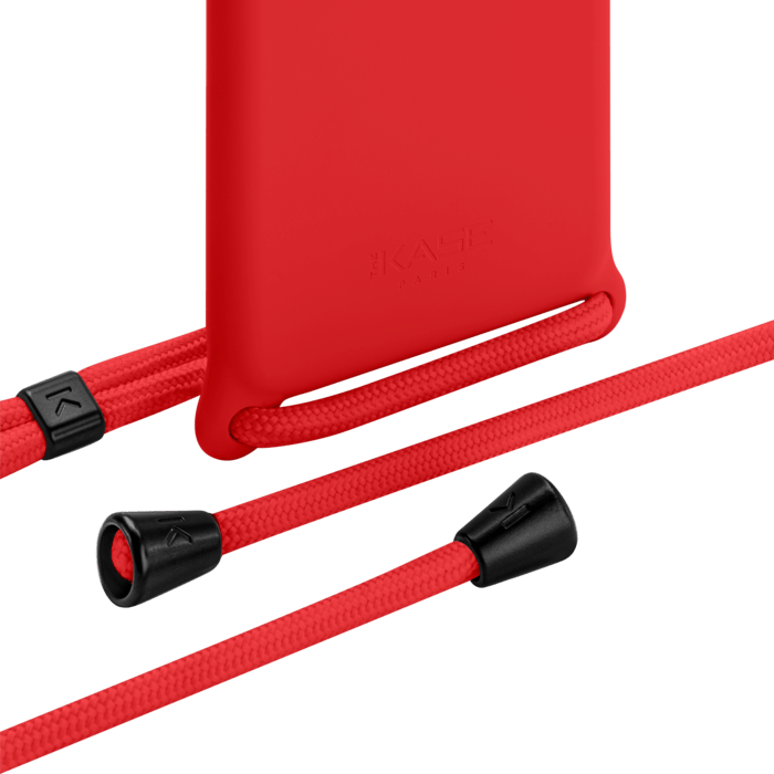 Coque en gel de silicone doux en bandouli&egrave;re pour Apple iPhone 11, Rouge Ardent