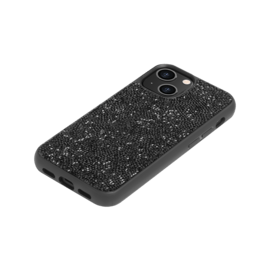 Coque Bling Strass pour Apple iPhone 13 mini, Noir Minuit