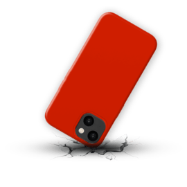 Coque antichoc en gel de silicone doux pour Apple iPhone 14, Rouge Ardent