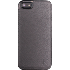 Coque silicone pour Apple iPhone 5/5s/SE, Cuir Gris